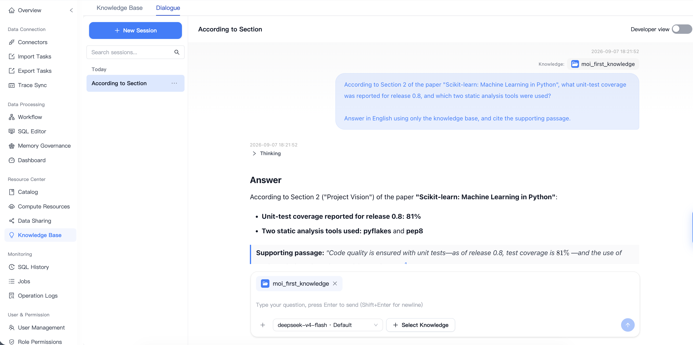 English question and answer reporting 81 percent test coverage for release 0.8 and naming pyflakes and pep8